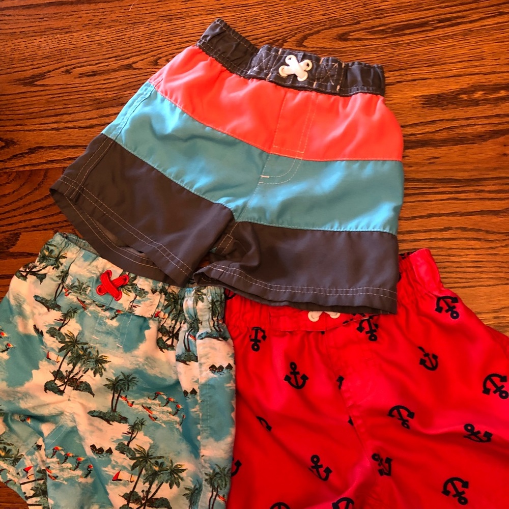 Toddler swim trunks, bundle